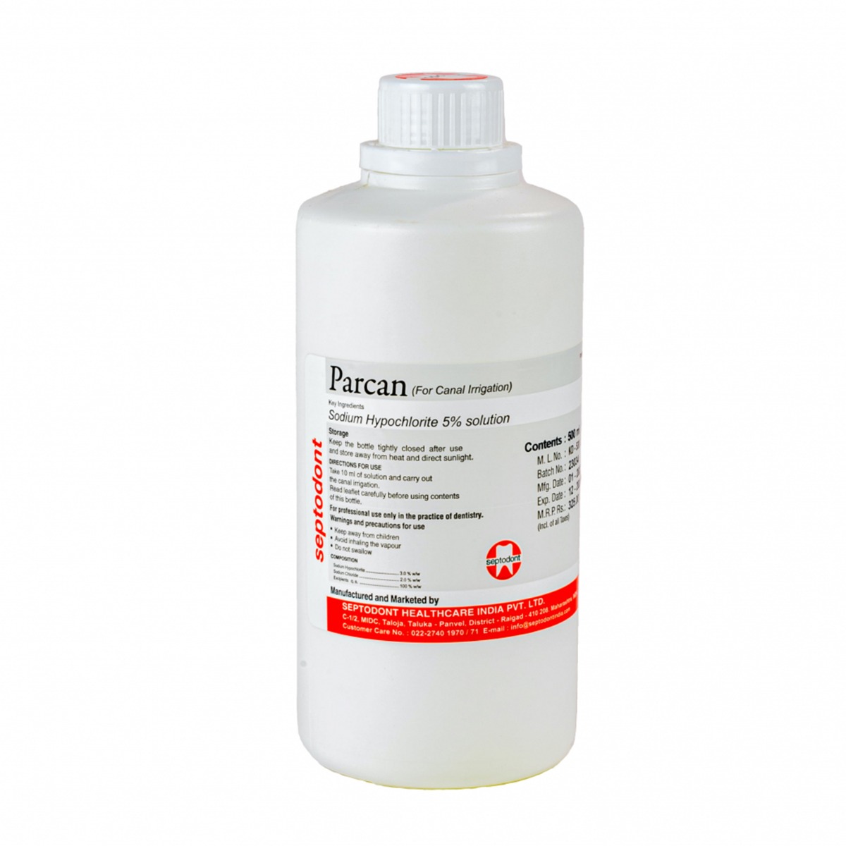 Septodont Parcan 5% Sodium Hypochlorite Solution