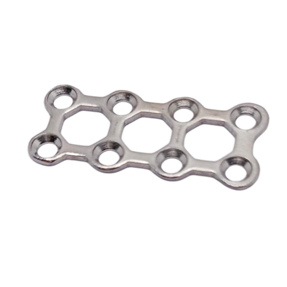 SK Surgicals SS Mini Bone 3D Plates - 2mm (8 Holes) 300.800S (Pack of 2  )