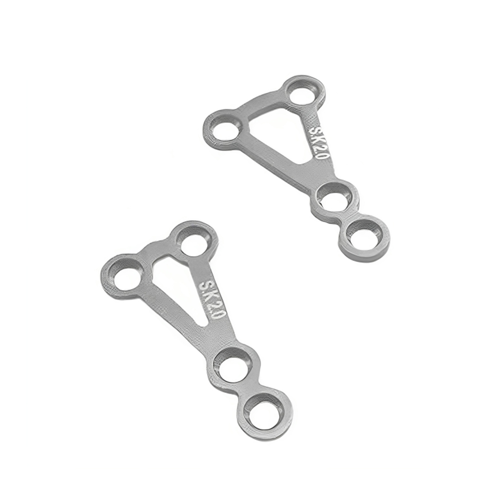 SK Surgicals SS Mini Bone Delta Plates - 2mm ( 300.501S) (Pack of 2  )