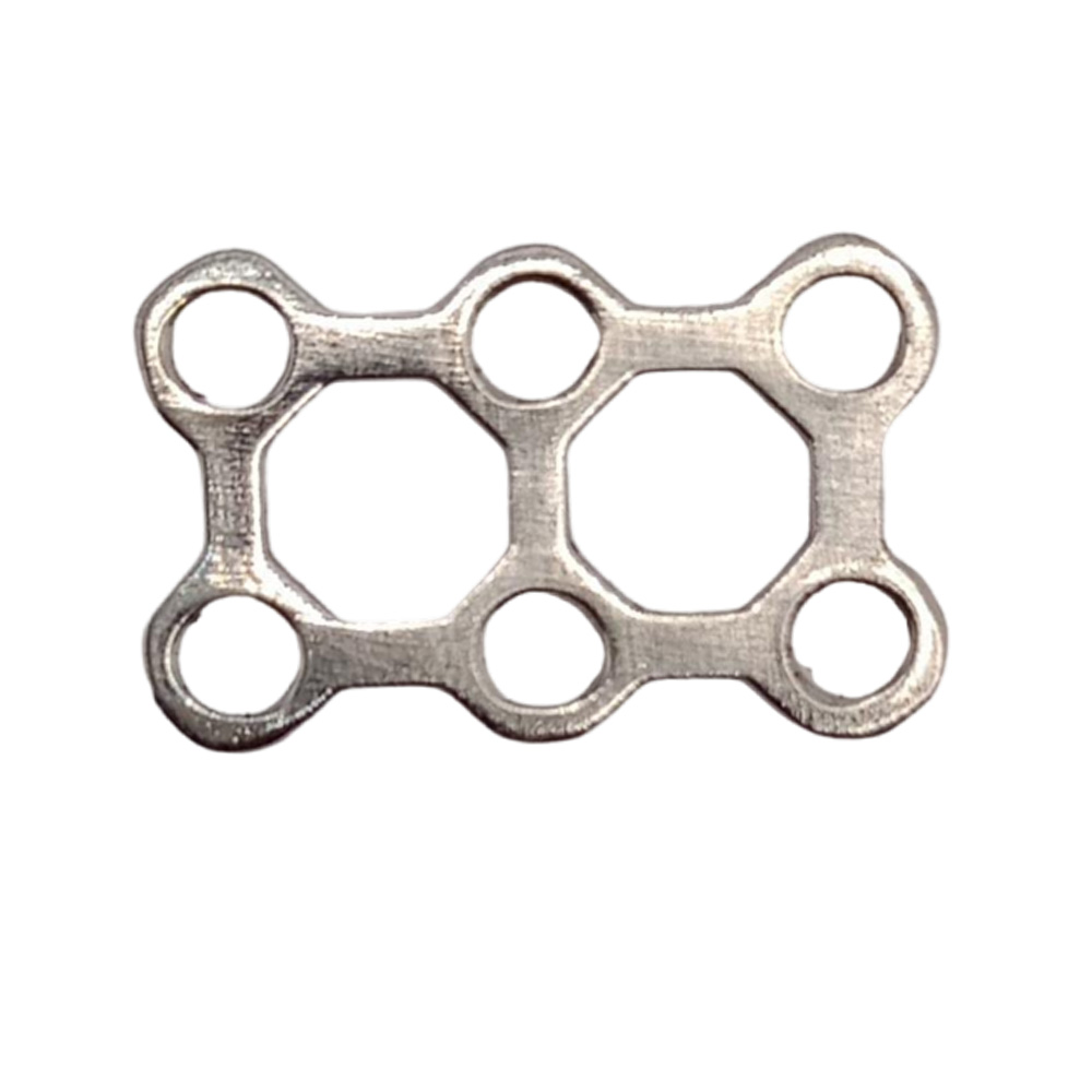 SK Surgicals SS Mini Bone Locking 3D Plates - 2mm (6 Holes) 300.600SL