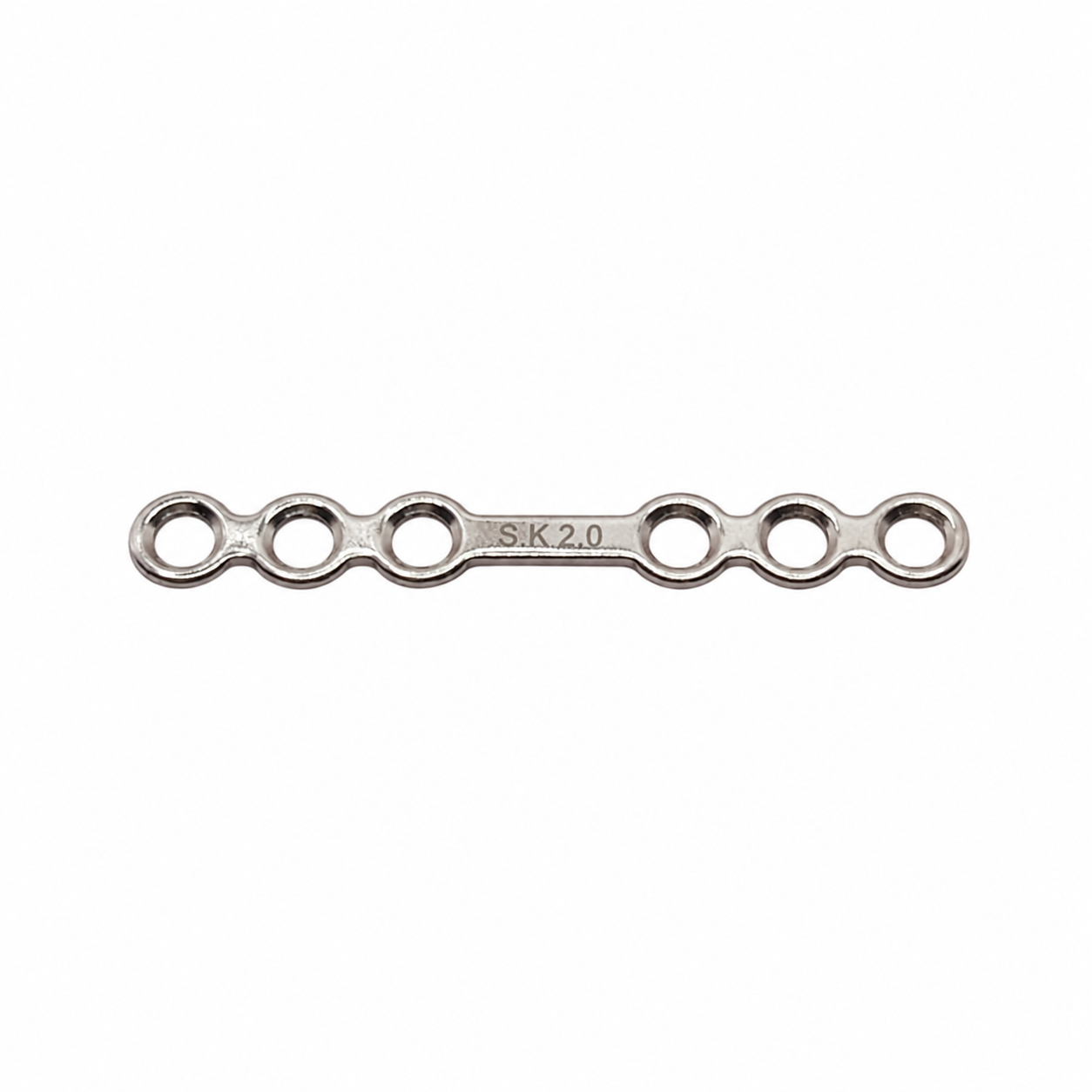 SK Surgicals SS Mini Bone Locking Plates With Gap - 2mm (6 Holes) 200.1206S (Pack of 2  )