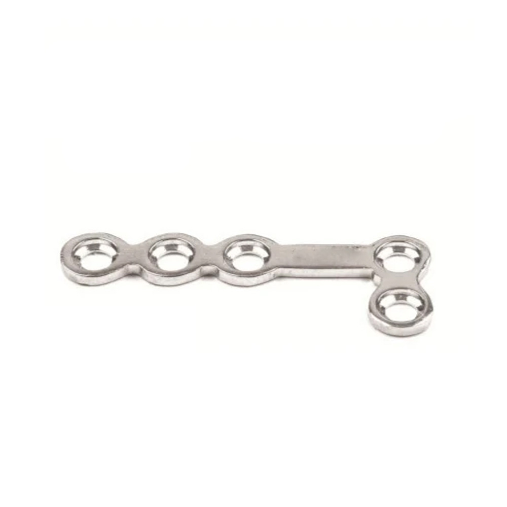 SK Surgicals SS Mini Bone Plates L Shape 90° With Gap - Left 2mm (5 Holes) 200.520SL (Pack of 2 )
