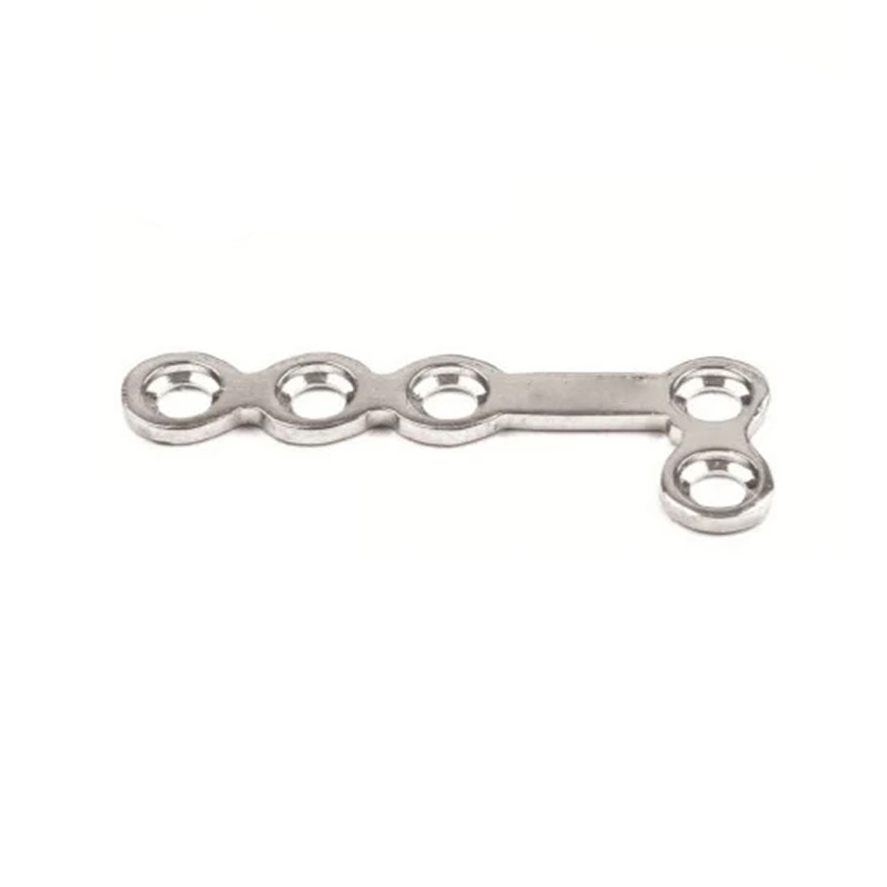 SK Surgicals SS Mini Bone Plates L Shape 90° With Gap - Left 1.5mm (5 Holes) 105.520SL