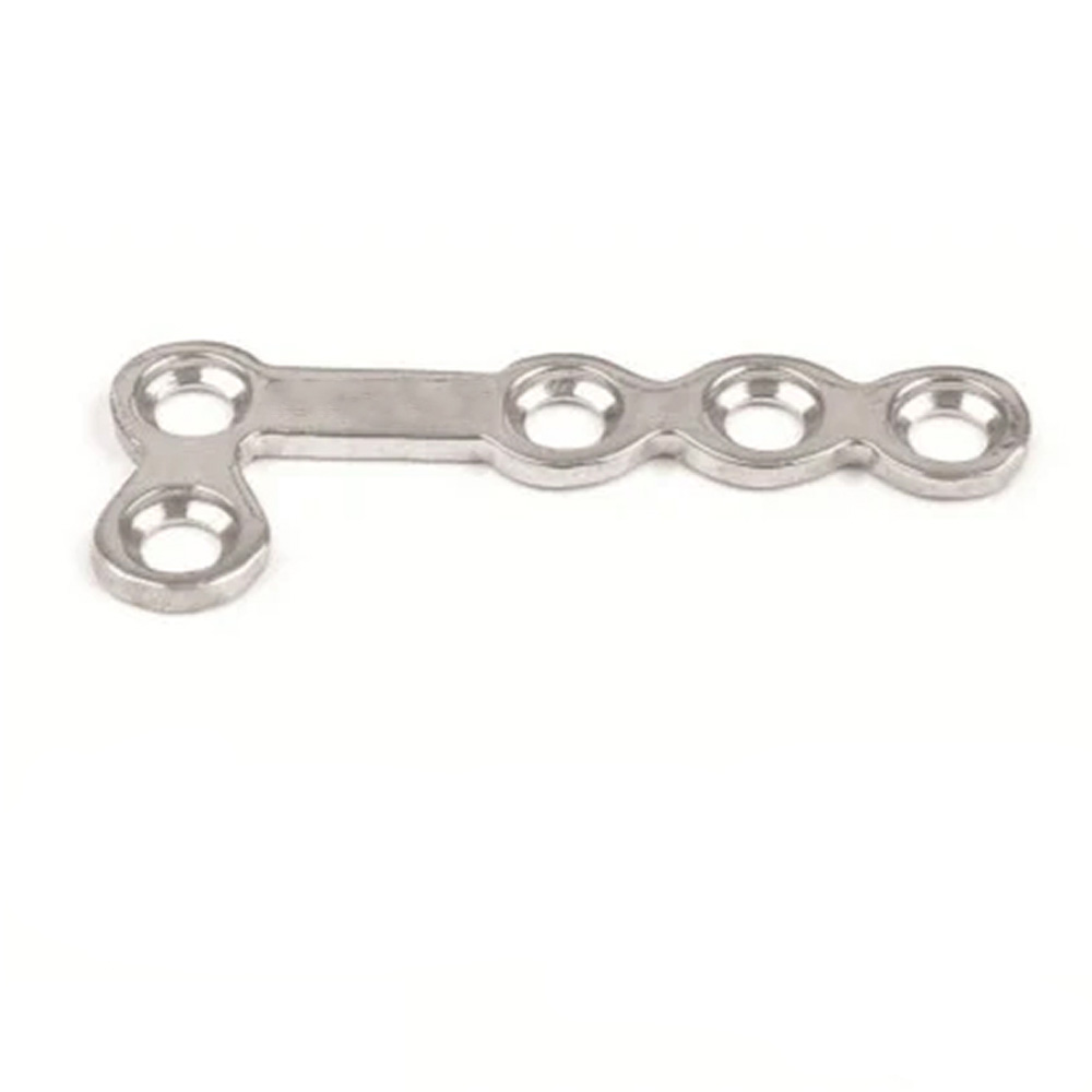 SK Surgicals SS Mini Bone Plates L Shape 90° With Gap - Right 1.5mm (5 Holes) 105.520SR