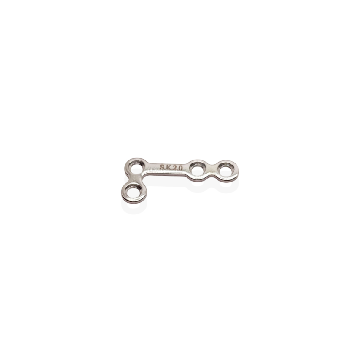 SK Surgicals SS Mini Bone Plates L Shape 90° With Gap - Right 2mm (4 Holes) 200.420SR (Pack of 2 )