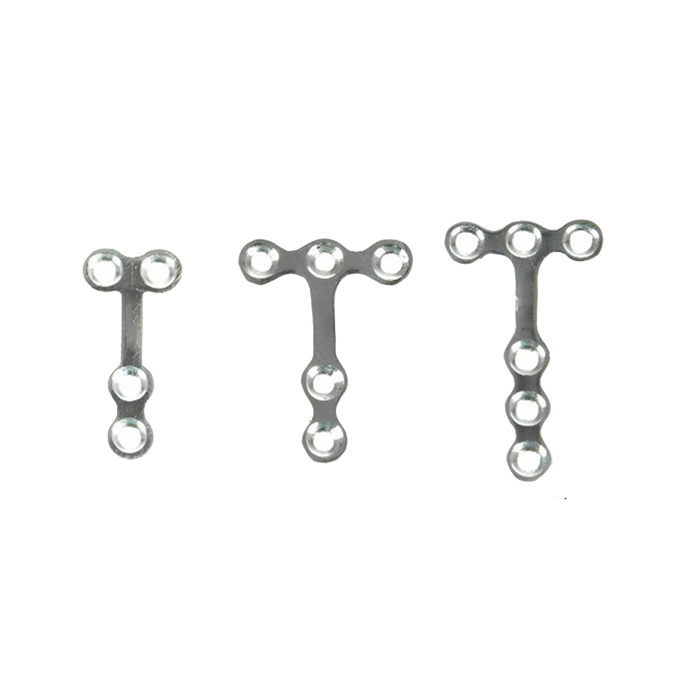 SK Surgicals SS Mini Bone Plates T Shape With Gap - 1.5mm (Pack of 2)