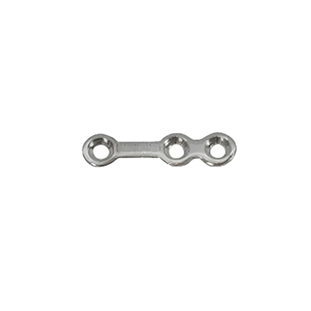 SK Surgicals SS Mini Bone Plates With Gap - 1.5mm (3 Holes) 105.300S (Pack of 2  )