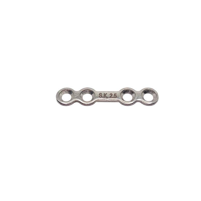 SK Surgicals SS Mini Bone Plates With Gap - 2.5mm (4 Holes) 205.400S (Pack of 2  )