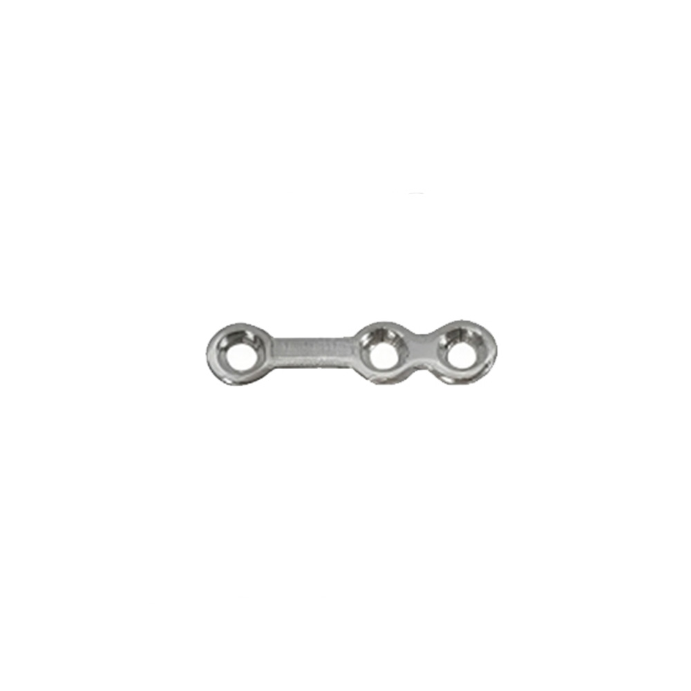 SK Surgicals SS Mini Bone Plates With Gap - 2mm (3 Holes) 200.300S (Pack of 2  )