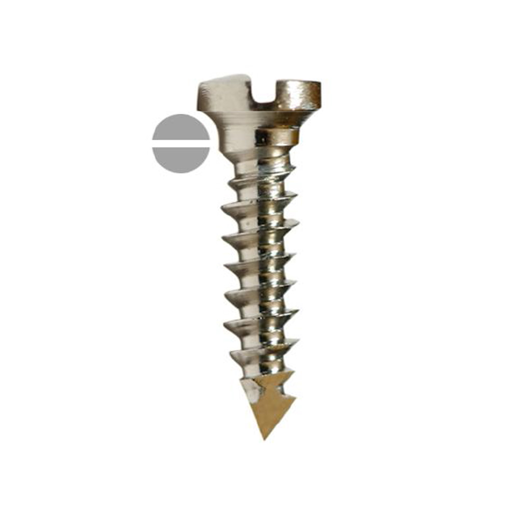SK Surgicals SS Single Slot Screws - 2.5mm x 12mm (25012S) (Pack of 5 )
