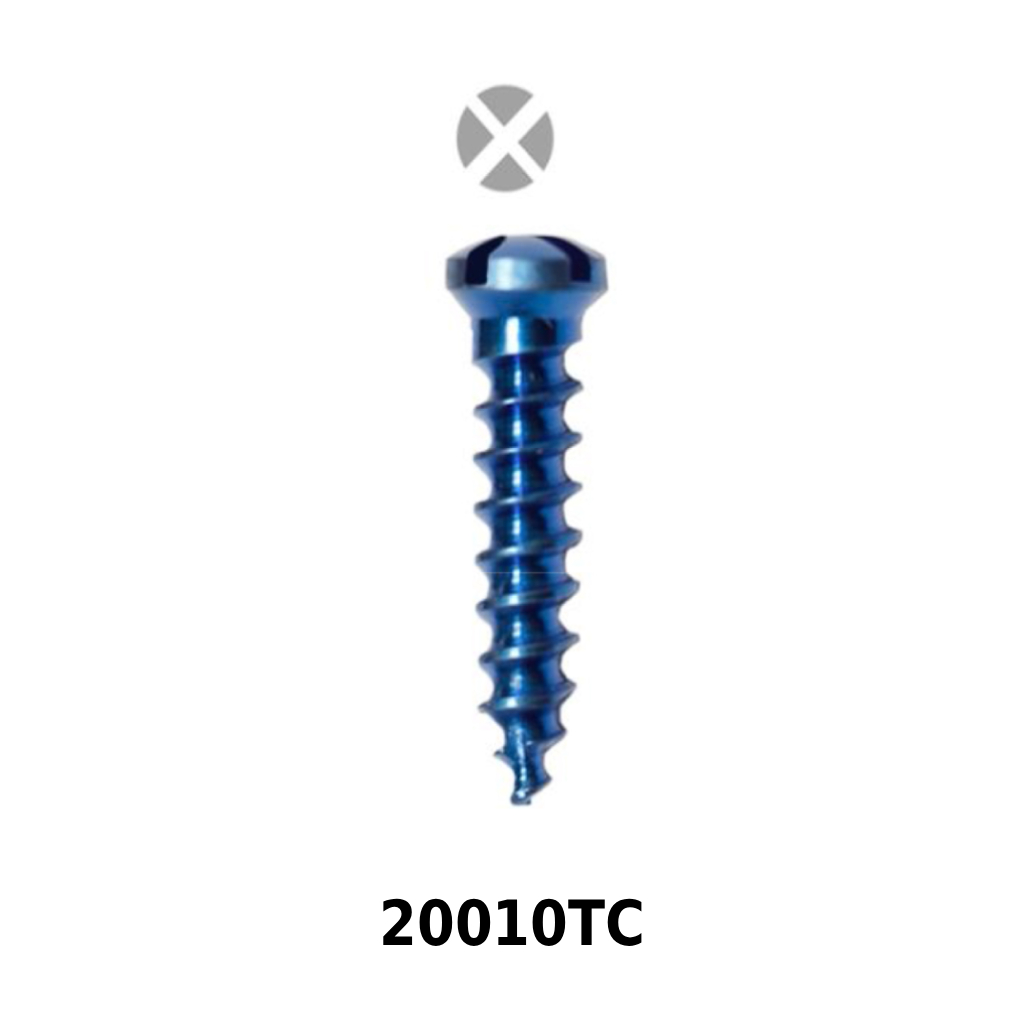 SK Surgicals Titanium Cross Head Screws - 2mm x 10mm (20010TC)