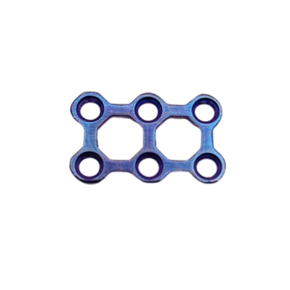 SK Surgicals Titanium Mini Bone 3D Plates - 2mm (6 Holes) 300.600T (Pack of 2  )