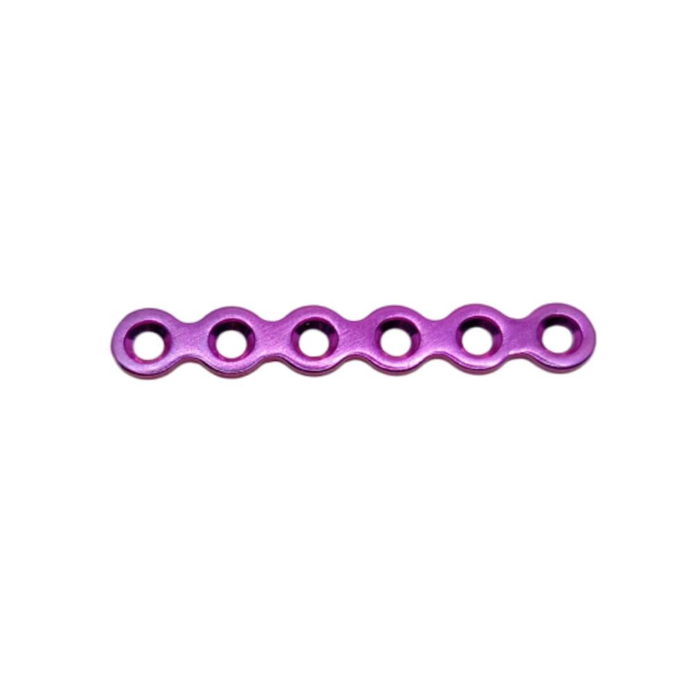 SK Surgicals Titanium Mini Bone Plates Continuous - 1.5mm (6 Holes) 105.601T (Pack of 2  )