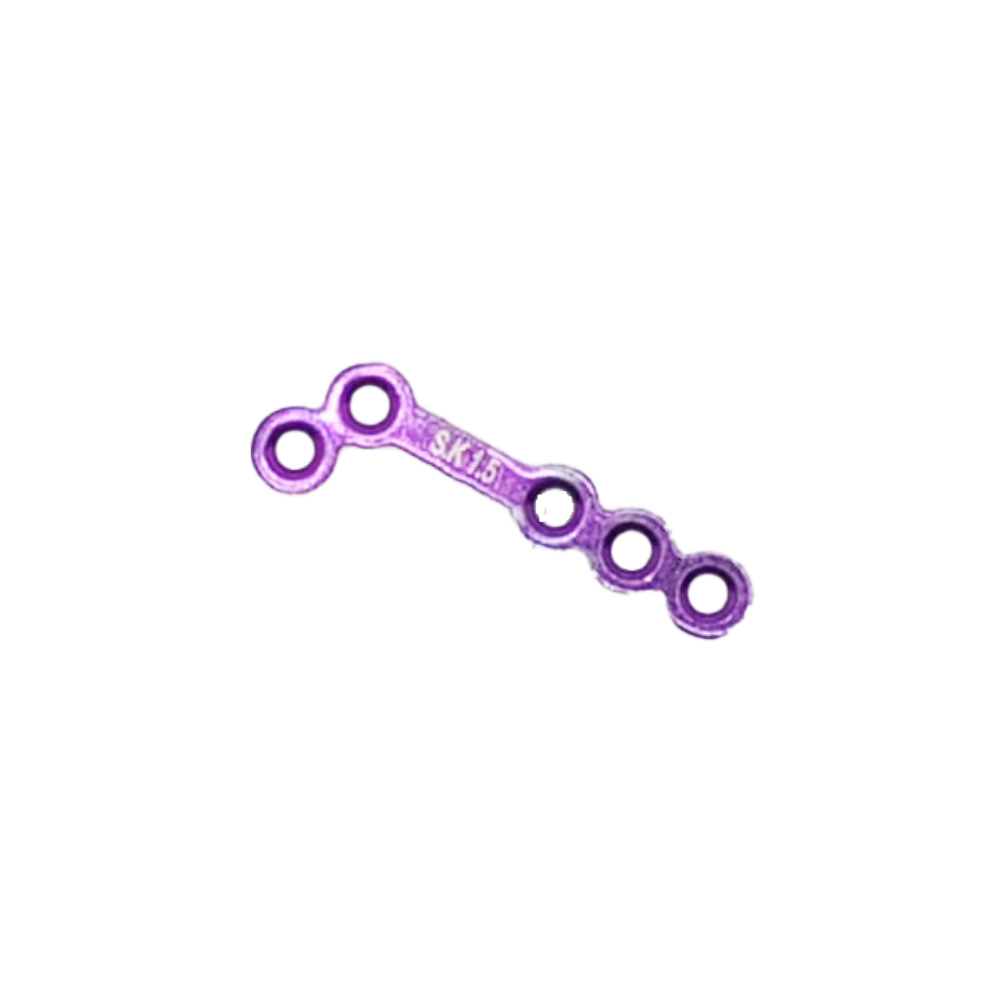 SK Surgicals Titanium Mini Bone Plates L Shape 120° With Gap - Right 1.5mm (5 Holes) 105.530TR
