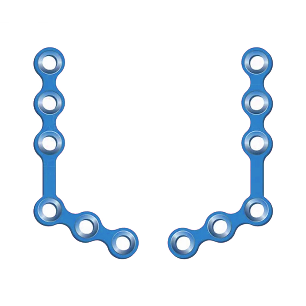 SK Surgicals Titanium Mini Bone Plates L Shape 120° With Gap - 2mm (Pack of 2)
