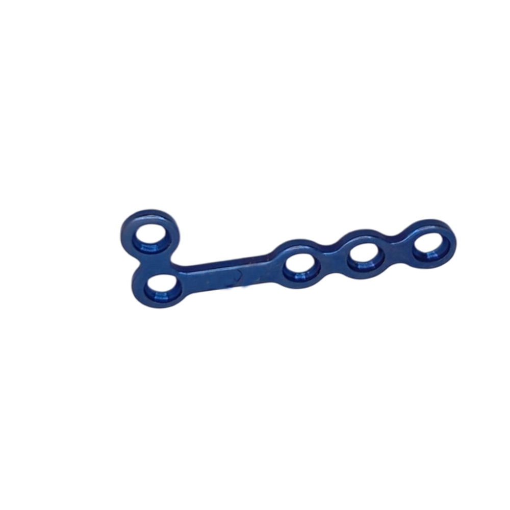 SK Surgicals Titanium Mini Bone Plates L Shape 90° With Gap - Right 2mm (5 Holes) 200.520TR