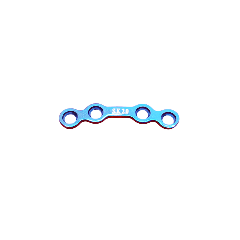 SK Surgicals Titanium Mini Bone Plates Orbital With Gap - 2mm (4 Holes) 200.410T (Pack of 2)