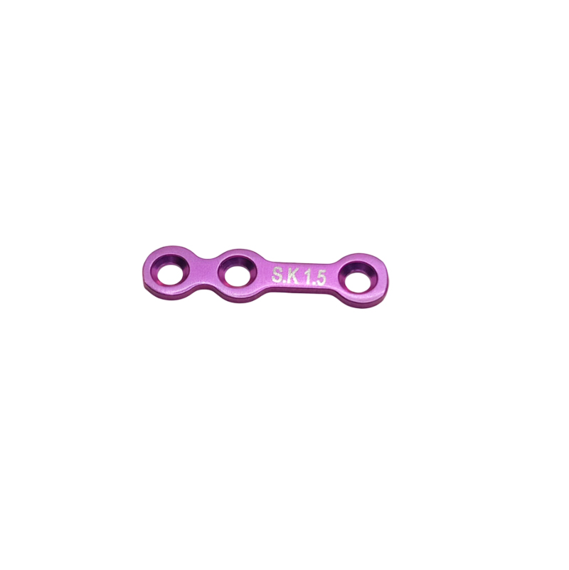 SK Surgicals Titanium Mini Bone Plates With Gap - 1.5mm (3 Holes) 105.300T (Pack of 2  )