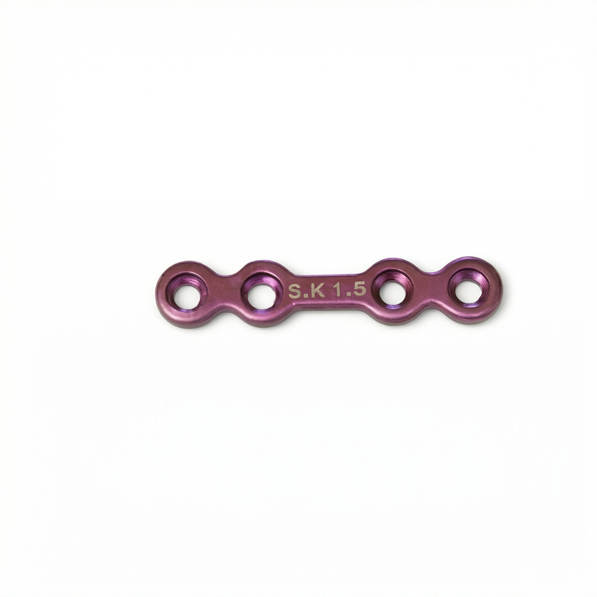 SK Surgicals Titanium Mini Bone Plates With Gap - 1.5mm (4 Holes) 105.400T (Pack of 2  )