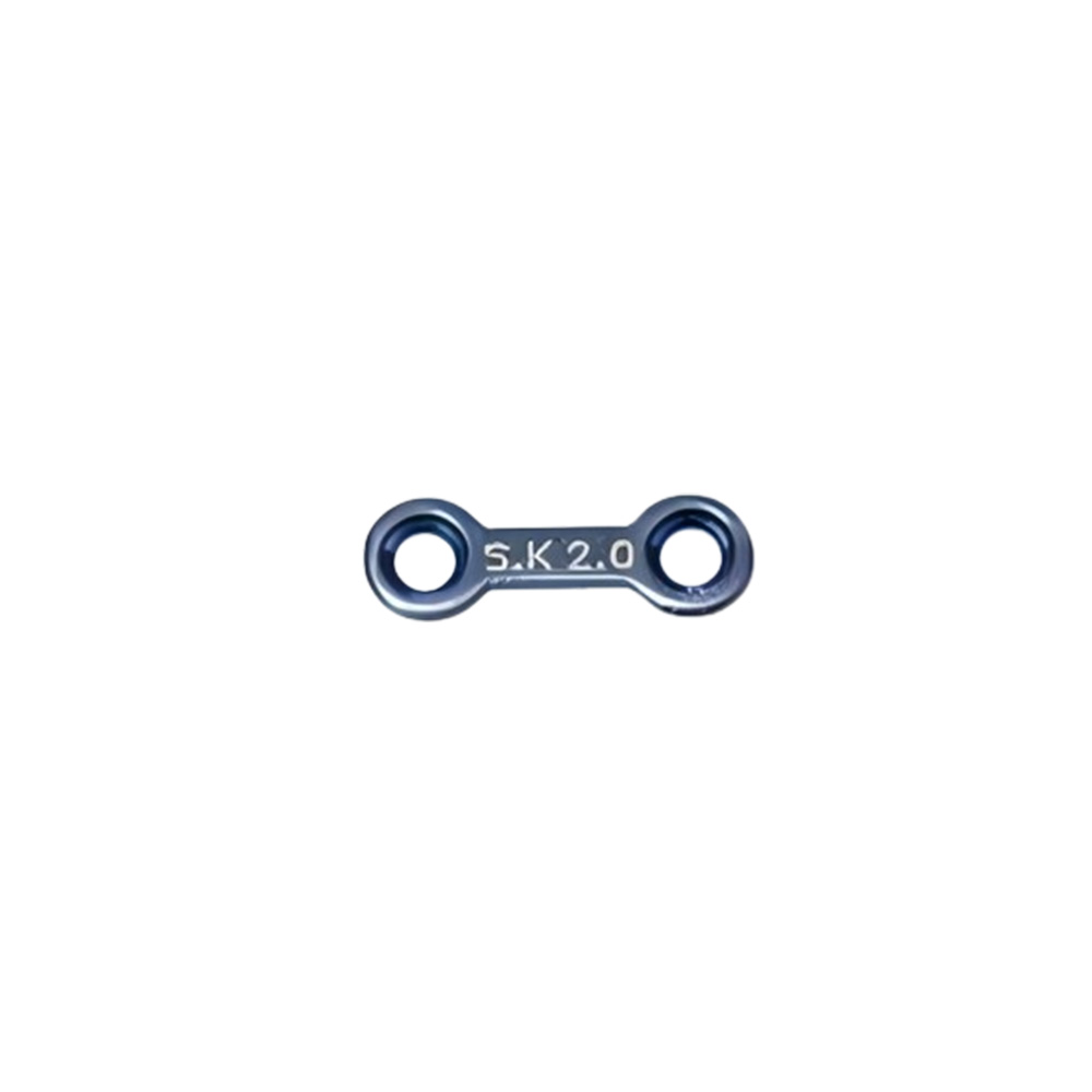 SK Surgicals Titanium Mini Bone Plates With Gap - 2mm (2 Holes) 200.200T (Pack of 2  )