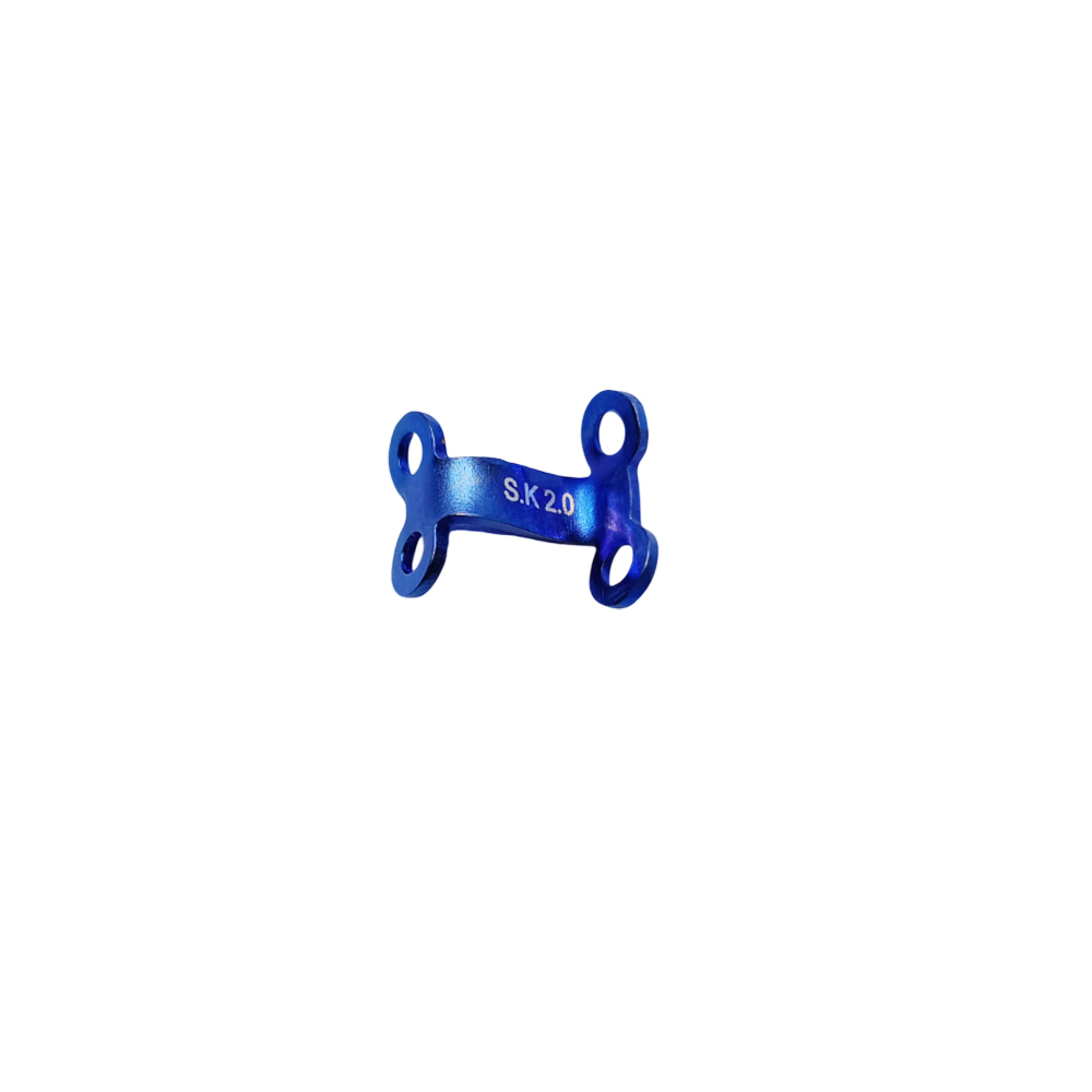 SK Surgicals Titanium Mini Chin Plates - 2mm x 8mm (4 Holes) 200.504T8
