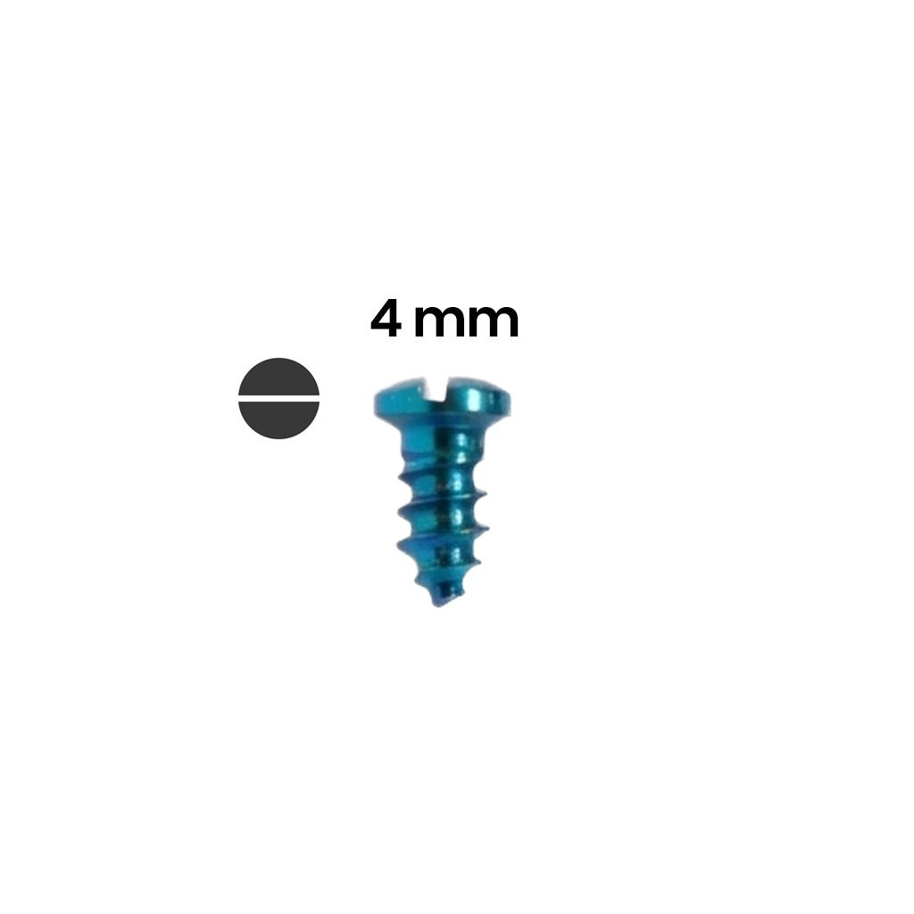 SK Surgicals Titanium Single Slot Screws - 2.5mm x 4mm (2504T)
