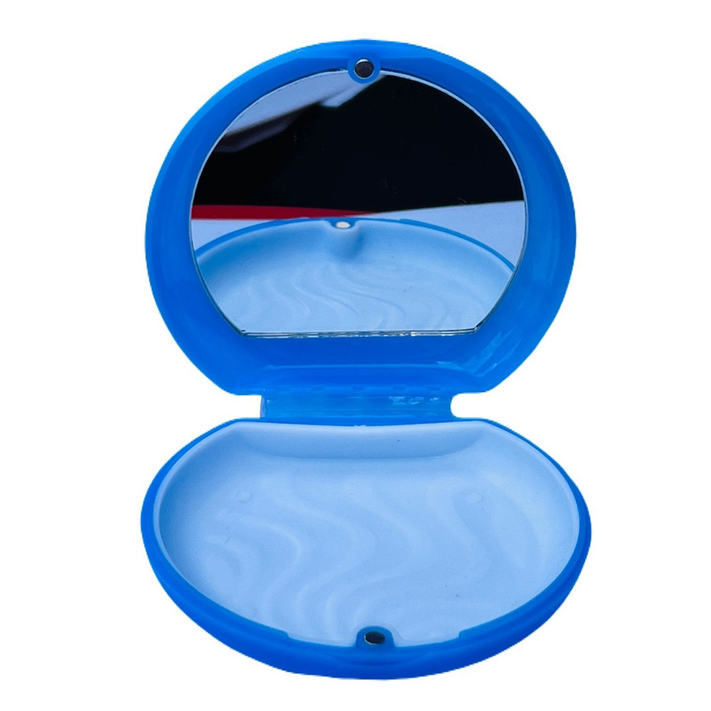 Snow White Aligner Case With Mirror & Removable Base - Blue