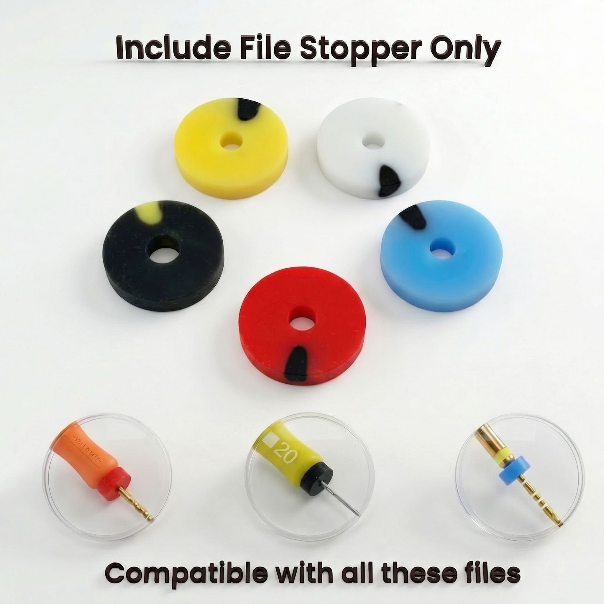 SuperEndo Silicon File Stoppers (Pack of 100)