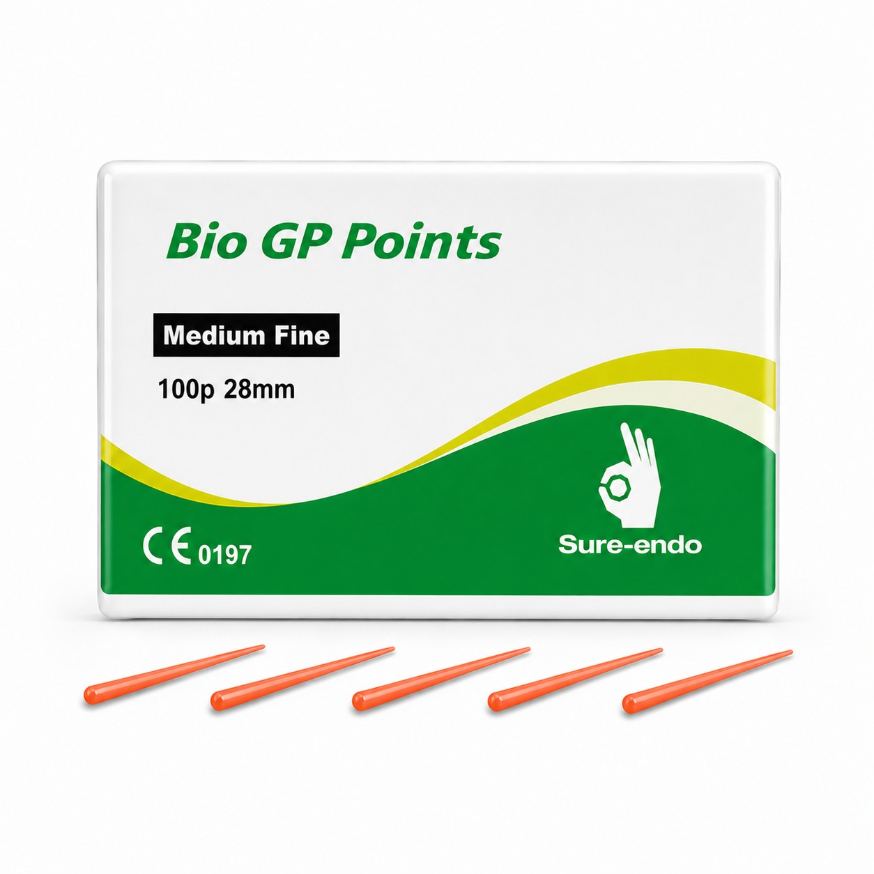 Sure Endo Gutta Percha Non Standardized - Medium Fine (Pack of 100)