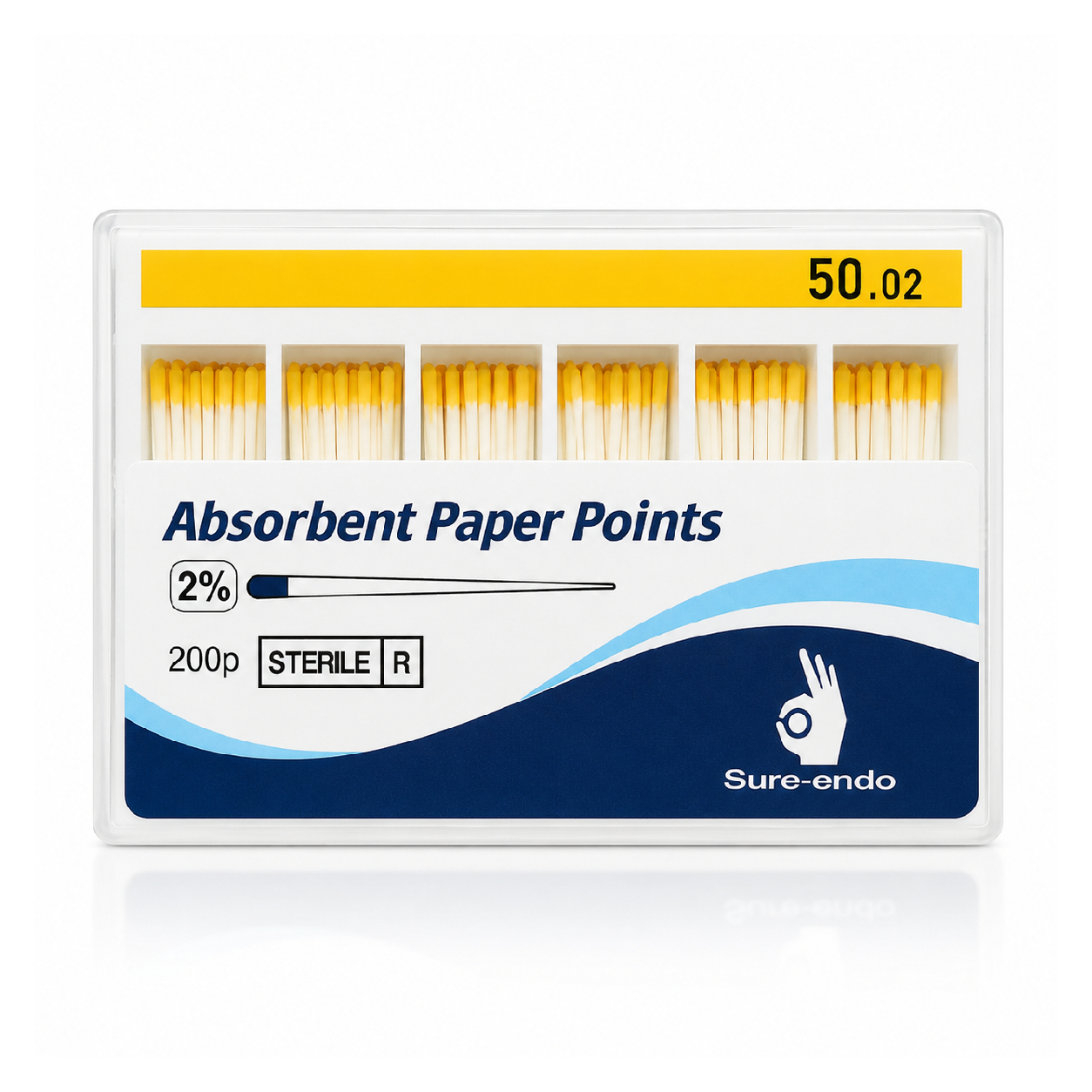 Sure Endo Paper Points - 2% #50 (Pack of 200)