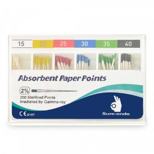 Sure Endo Paper Points - 2% (Pack of 200)