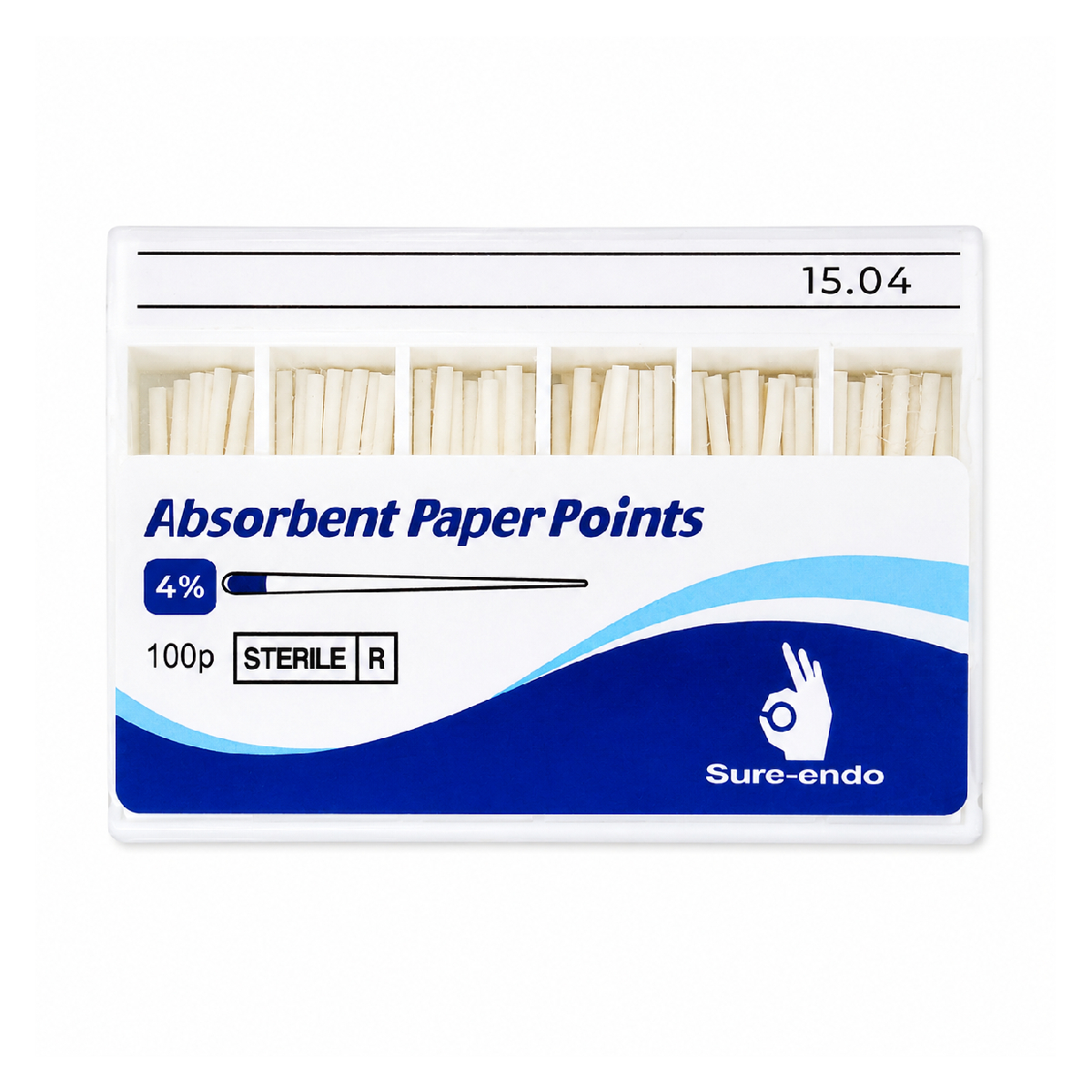 Sure Endo Paper Points - 4% #15 (Pack of 100)