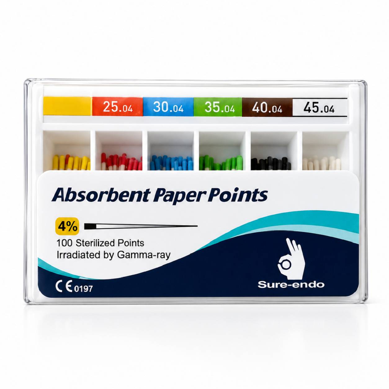 Sure Endo Paper Points - 4% #20-45 (Pack of 180)