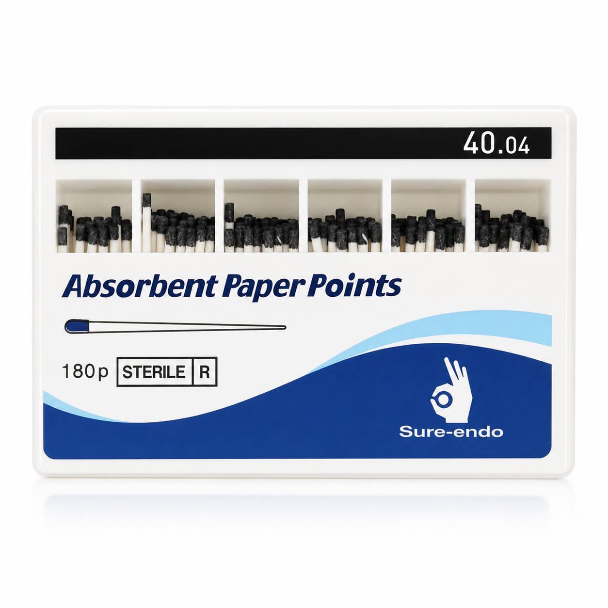Sure Endo Paper Points - 4% #40 (Pack of 180)