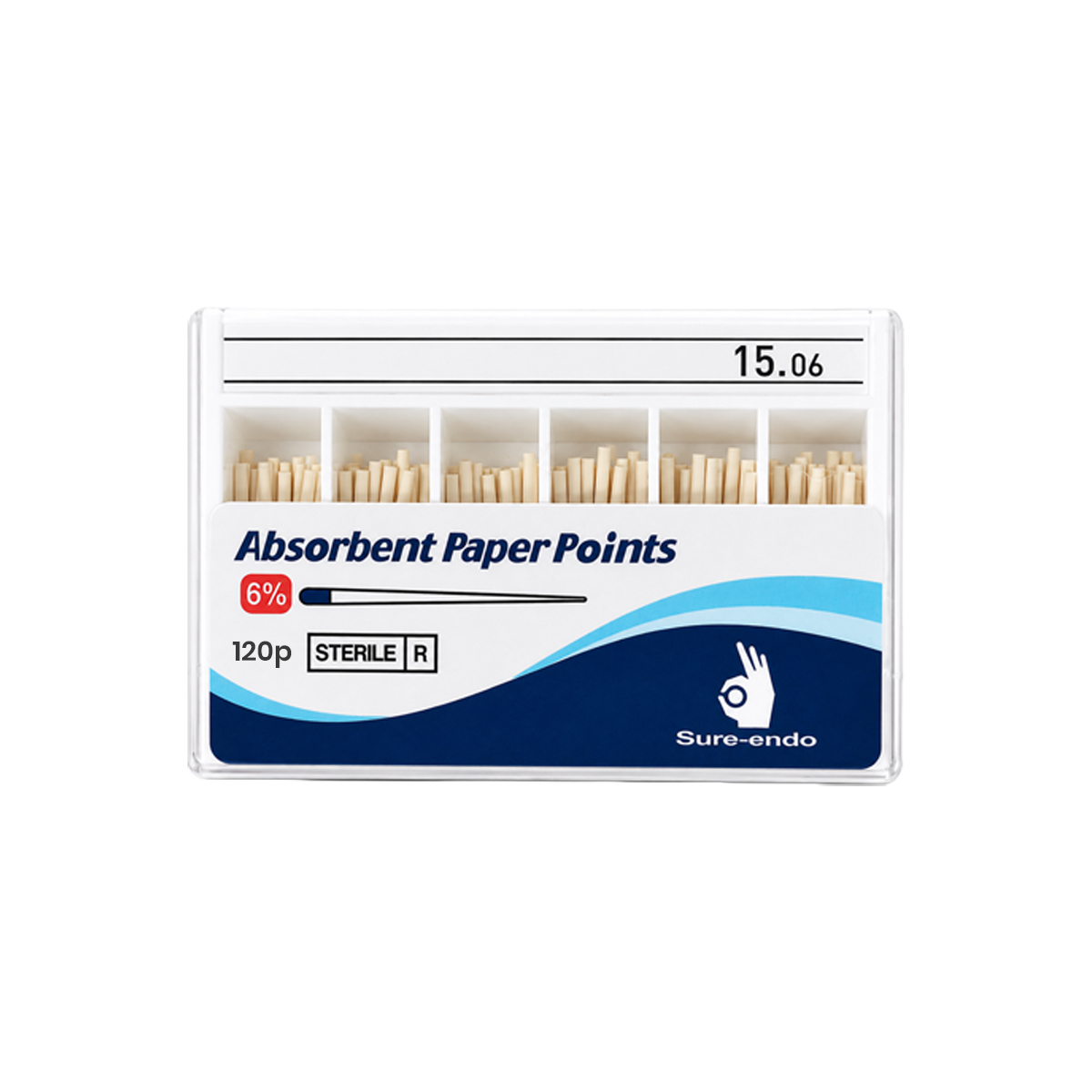 Sure Endo Paper Points - 6% #15 (Pack of 180)