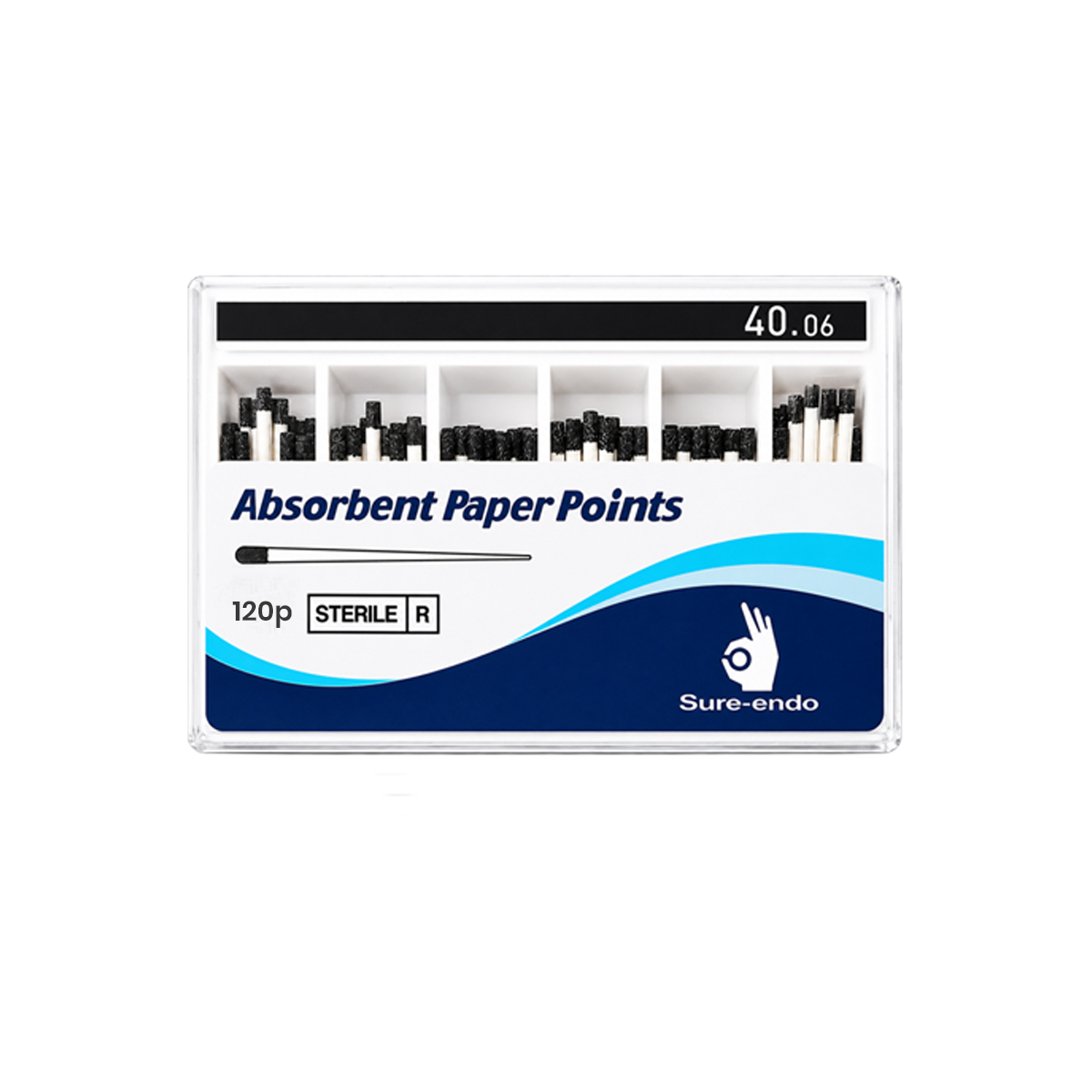 Sure Endo Paper Points - 6% #40 (Pack of 180)