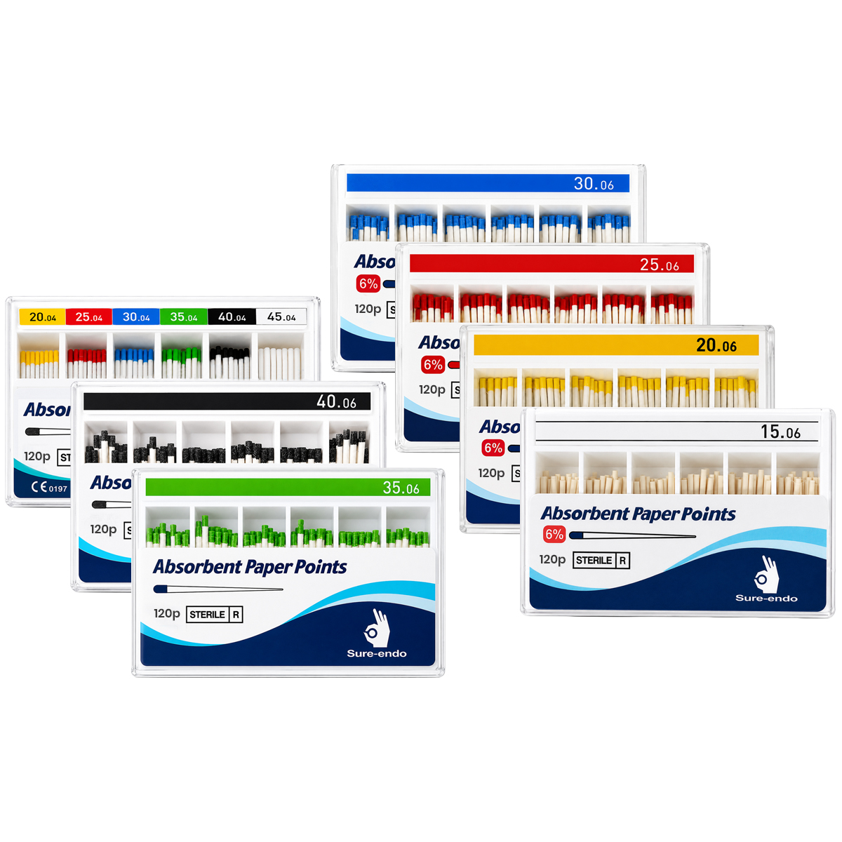 Sure Endo Paper Points - 6% (Pack of 180)