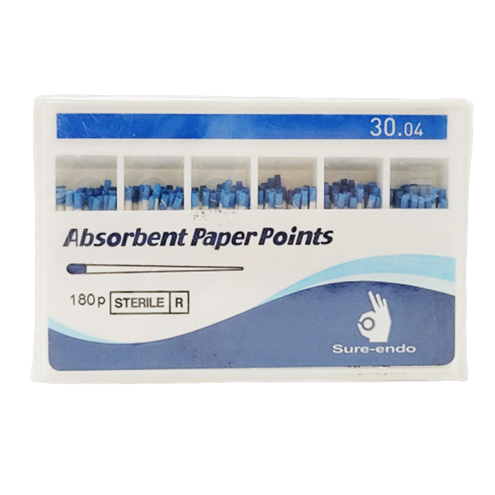 Sure Endo Paper Points Length Marked - 4% #30 (Pack of 180)