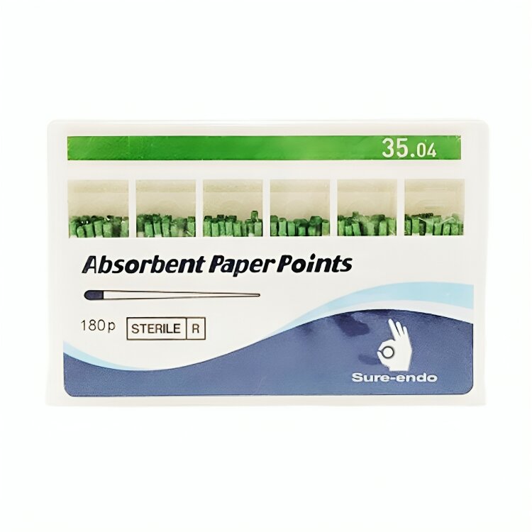 Sure Endo Paper Points Length Marked - 4% #35 (Pack of 180)