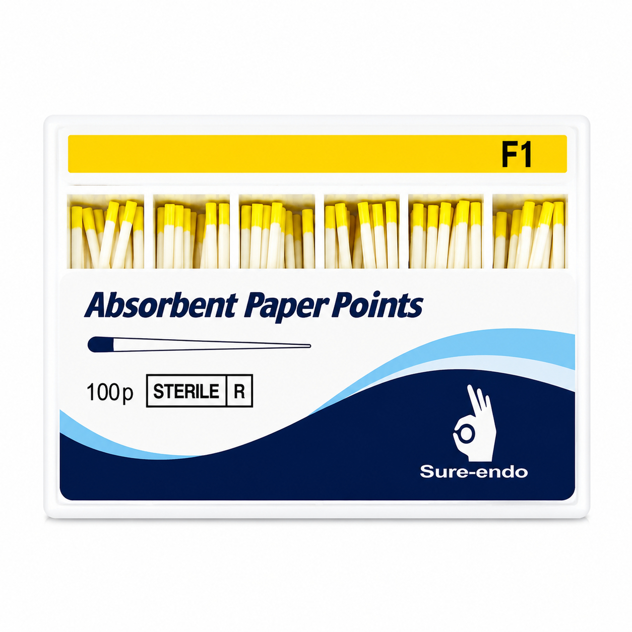 Sure Endo Universal Paper Points F1 (Pack of 100)