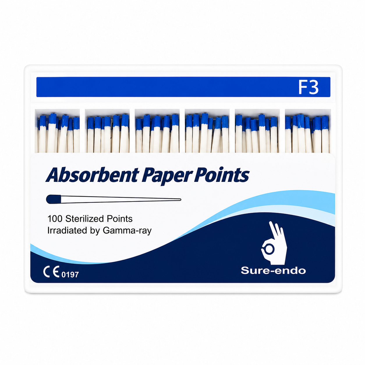 Sure Endo Universal Paper Points F3 (Pack of 100)