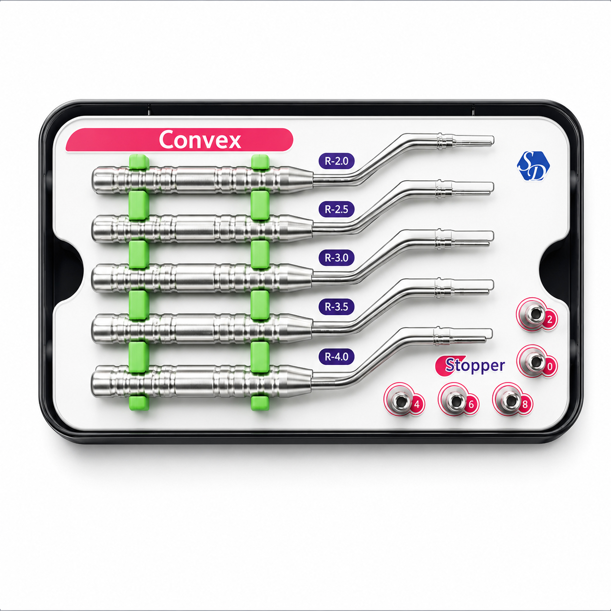Surgident Convex Osteotome Set - R Set for Sinus Lift (SD-CONVEX)