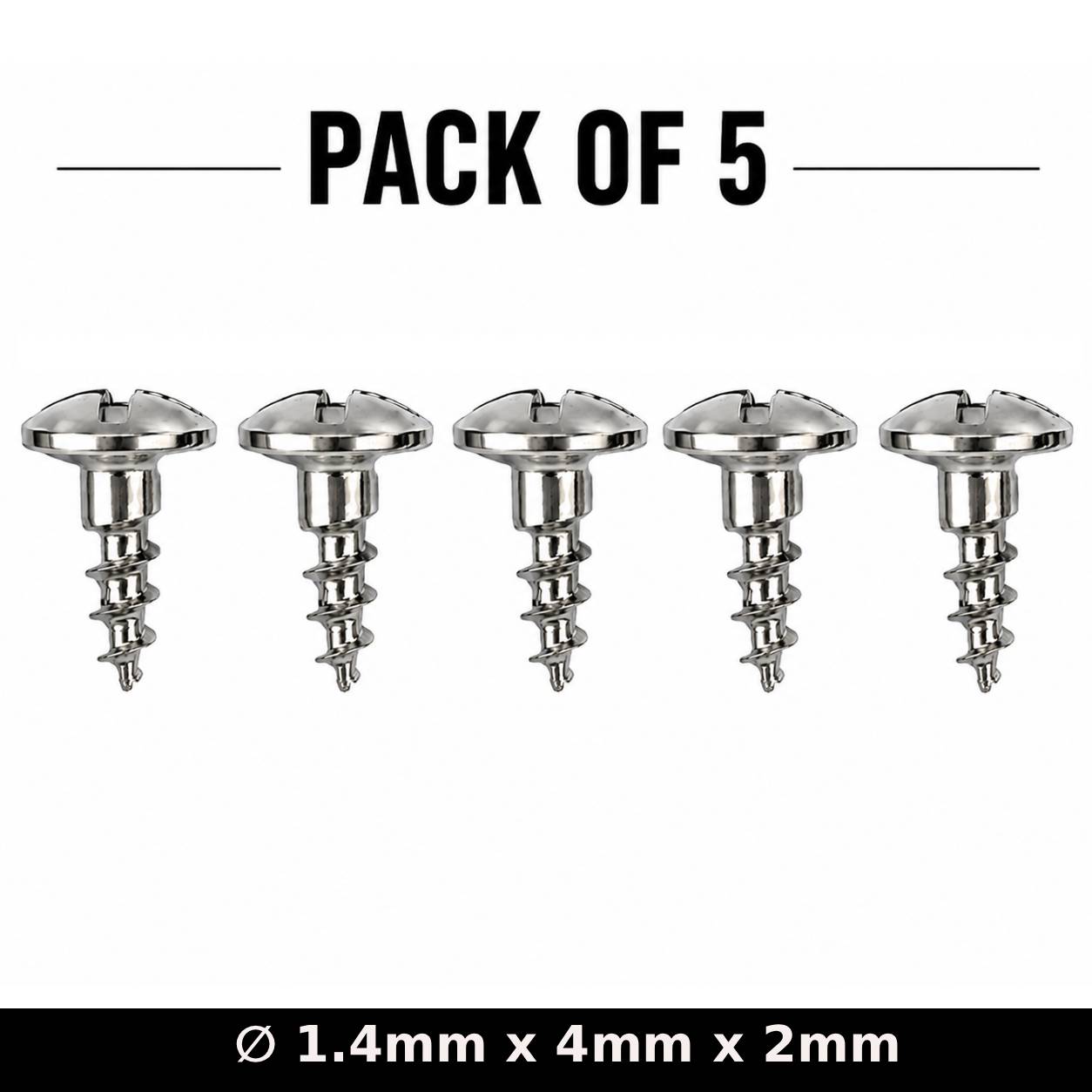Surgident GBR Tenting Screw ∅ 1.4mm x 4mm x 2mm (TS-140 - 040) - Pack of 5