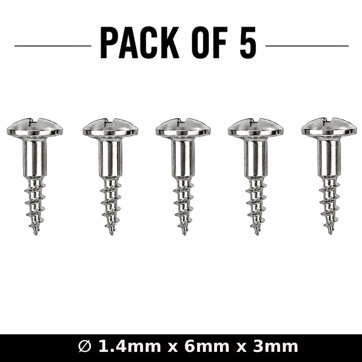 Surgident GBR Tenting Screw ∅ 1.4mm x 6mm x 3mm (TS-140 - 060) - Pack of 5
