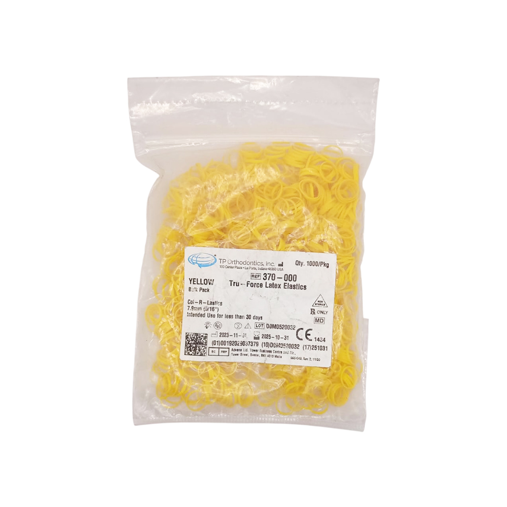 TP Ortho Col-R-Lastics Colour Elastics Yellow 5/16" - 2 Oz