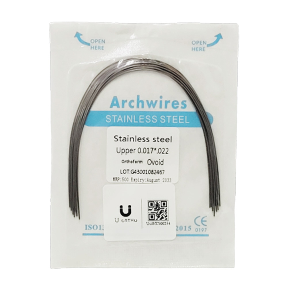 U Ortho Ss Wires (Rectangular) Upper 17 x 22