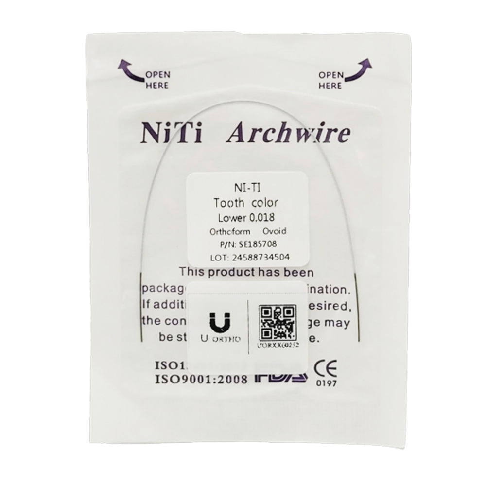 U orthodontics Niti Tooth color wire-Ovoid Lower 0.018 (Pack of 1)