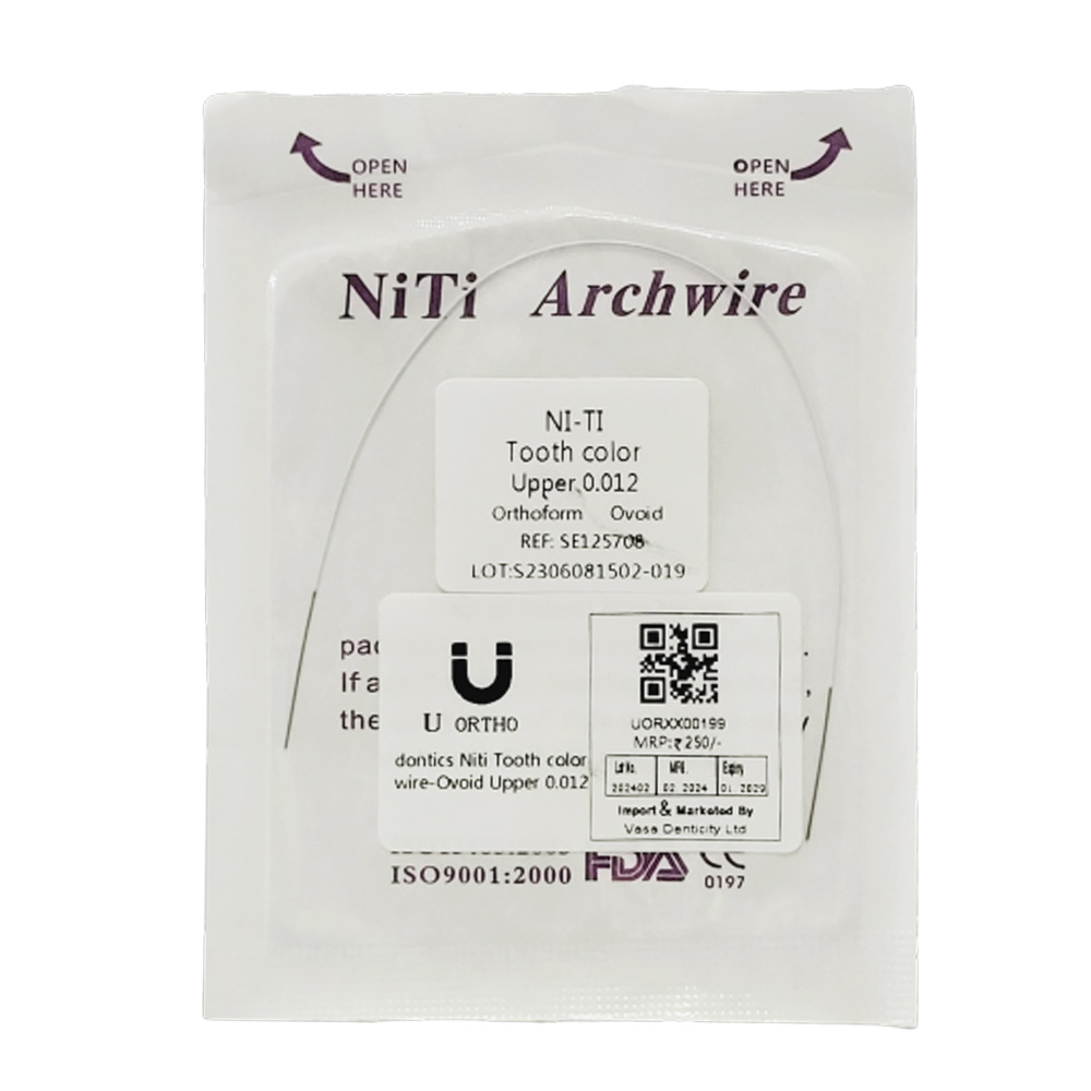 U orthodontics Niti Tooth color wire-Ovoid Upper 0.012 (Pack of 1)