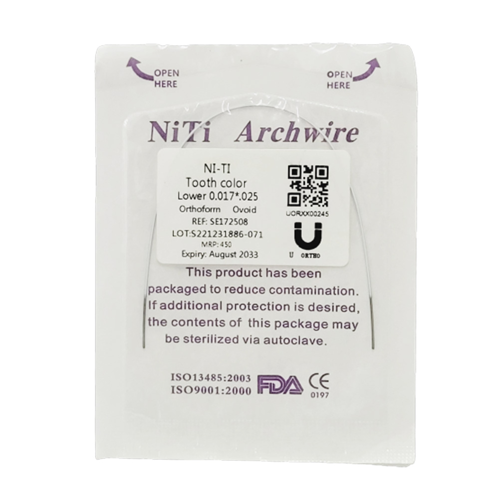 U ortho Niti Tooth color wire-Rectangular Lower 17x25 (Pack of 1)