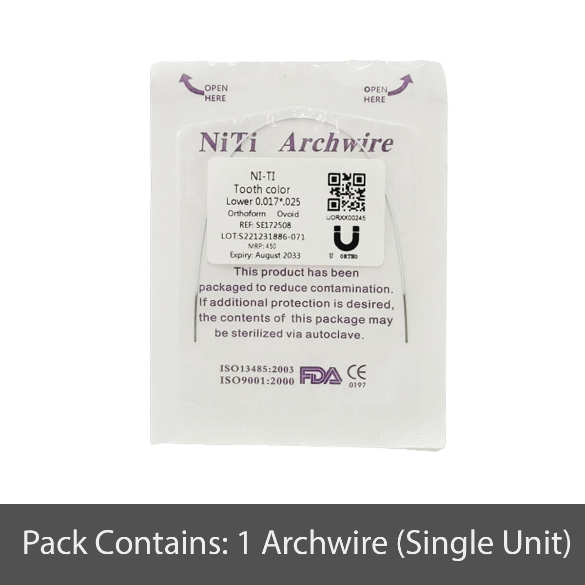 U ortho Niti Tooth Color Wire-Rectangular (Pack of 1)